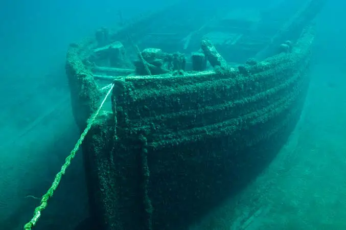 Fragata hundida en Málaga